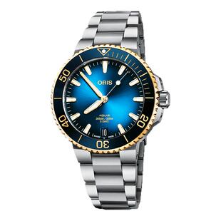ORIS豪利时摩天轮潜水腕表18k玫瑰金400机械芯手表蓝盘钢带41.5mm