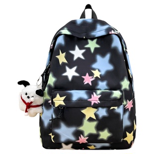 YZ原创扎染星星设计书包女学生大容量渐变背包初中生多巴胺双肩包