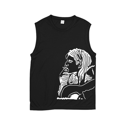 kurt cobain nirvana涅盘柯本垃圾朋克风手绘设计感男女纯棉坎肩