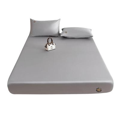 100S贡缎刺绣床罩简约纯棉三件套