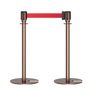 君铎 商场CBD一米线栏杆迎宾伸缩带隔离栏多功能U型玫瑰金礼宾柱