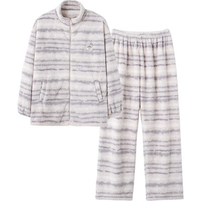 思莉太太毛绒加厚可外穿家居服