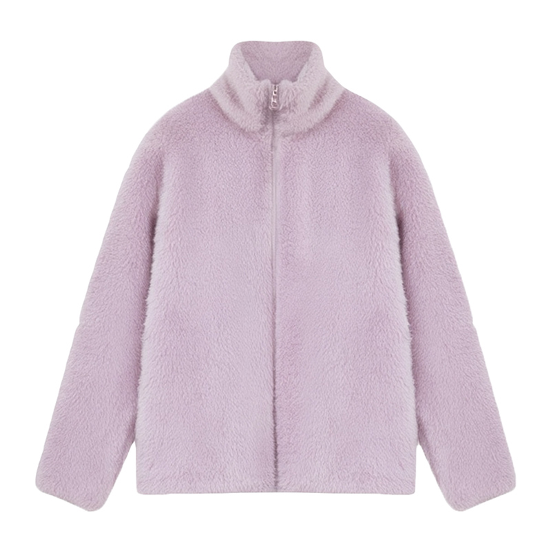 加厚抓绒衣外套女秋冬季新款双面绒半年上衣户外运动防风立领开衫