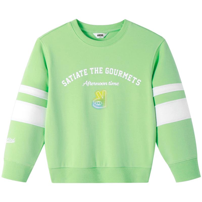 安奈儿童装男童女童卫衣2024春新款圆领长袖运动休闲时尚拼接上衣 安奈儿童装男童女童卫衣2024春新款圆领长袖运动休闲时尚拼接上衣