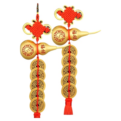 五帝钱门对门中式入户门黄铜挂件