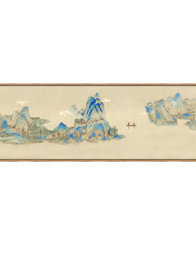 新中式风素雅千里江山书房装饰画