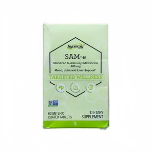 美国Synergy SAM-e肠溶片S-腺苷甲硫氨酸SAMe高活性400mg*60片