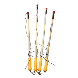 健身陀螺鞭杆减震头PU材质耐磨防撕裂黄皮白蜡杆轻巧鞭棍鞭线成人