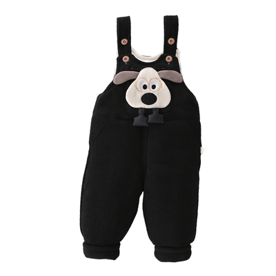 婴儿背带裤冬季外穿加厚棉裤