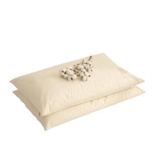 紫罗兰新疆长绒棉枕头天然棉花填充全棉护颈枕芯纯棉刺绣单人低枕