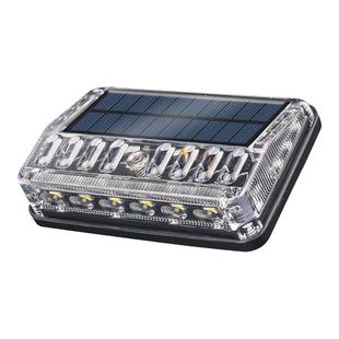 大货车太阳能爆闪警示灯照地灯驻车示宽边灯磁铁防追尾照路免接线