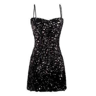 楠哥微胖辣妹吊带连衣裙女秋冬季大码胖mm内搭显瘦年会包臀短裙子