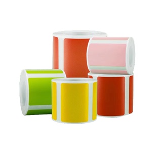 精臣商业B1/B21/B3S/B31【彩色/纯色/边框】热敏标签纸防水防撕服装合格证食品生产日期配料表不干胶贴纸