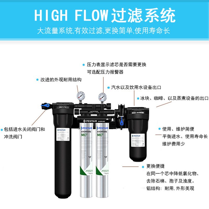 爱惠浦MC2双联款净水器 MC2 twin CRS 制冰机咖啡机用