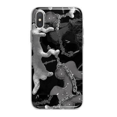 苹果13简约趣味铁链艺术x全包