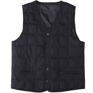 雅鹿羽绒马甲男中老年内穿加厚防寒鸭绒保暖背心加肥加大坎肩2024