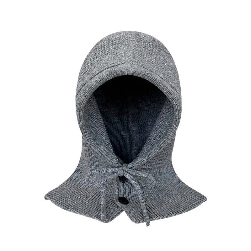 巴拉克拉法针织护耳围巾一体帽
