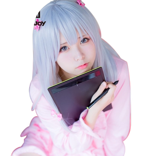 【漫囧】埃罗芒阿 情色漫画老师和泉纱雾 灰渐变粉 cos假发现货