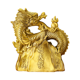 避火龙厨房西北角壁火龙必火龙全铜乾卦火龙纯黄铜化解摆件