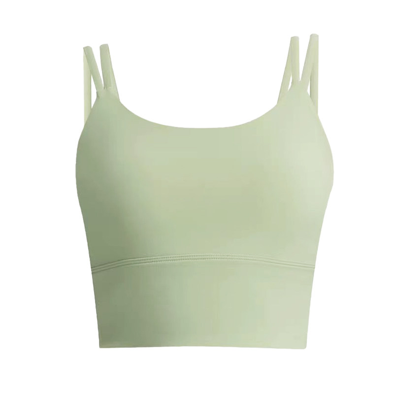 九麦一品一体式胸垫运动内衣女瑜珈服上衣跑步瑜伽服健身美背背心