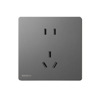 西门子插座开关哑光超薄面板荟辰深灰银五孔USB一开空调家用套餐