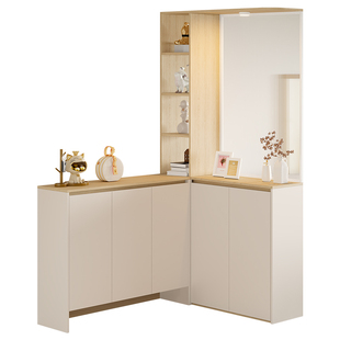 入户转角l型玄关柜鞋柜一体家用门厅柜简约客厅屏风隔断柜3W25