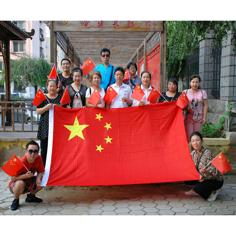 标准中国国旗1号2号3号4号五号旗子五星红旗国旗中国户外旗大号团旗批发定制纳米防水标准手持带杆国旗旗帜
