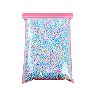 马卡龙泡沫球diy流星球礼盒装饰礼品填充物彩色小颗粒圆球史莱姆