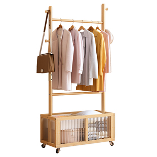 挂衣架落地卧室家用衣帽架室内简易架子置物架门口挂衣服架包架