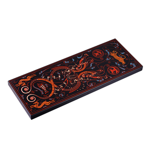 手绘汉纹漆器小茶盘中国风仿古木质茶台轻奢中式禅意风茶盘平遥