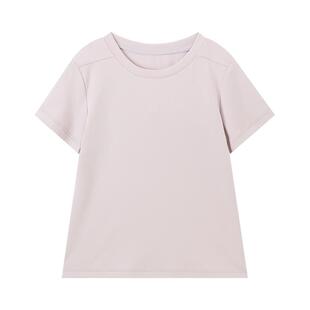 布丁哈鲁春装女童童装洋气上衣2026春季新款儿童简约休闲短袖T恤