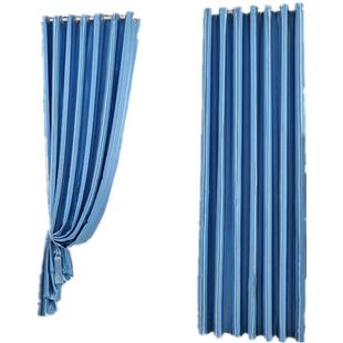 双面窗帘遮光卧室客厅简约纯色条纹酒店学校教室办公室工程遮阳布