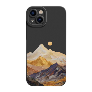 日照金山iPhone17手机壳苹果14pro max个性13创意12高级11新款xr保护套mini男女15液态16硅胶se软简约7/8plus