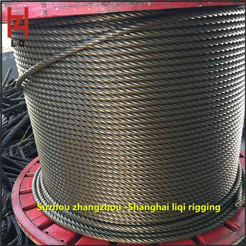 张周现货供应18mm起重钢丝绳 光面油丝绳 起重吊装卷扬钢丝绳