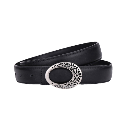 女款真皮平滑扣时尚复古百搭腰带