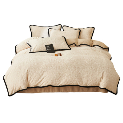 雕花牛奶绒四件套2025新款加厚