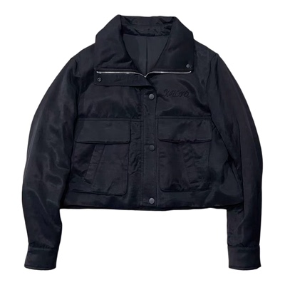 立领短款羽绒白鸭绒简约