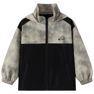 小象汉姆童装男童冲锋衣迷彩服儿童外套拉链衫2026春装新款三合一