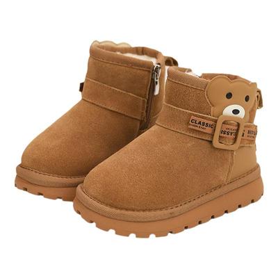 儿童真皮雪地靴冬季加绒大棉鞋