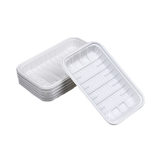 超市一次性生鲜托盘2013白色水果打包盒蔬菜托盘塑料长方形包装盒