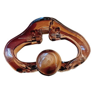 琥珀色小抓夹半扎发高级感2025新款发夹女后脑勺盘发夹子成人头饰