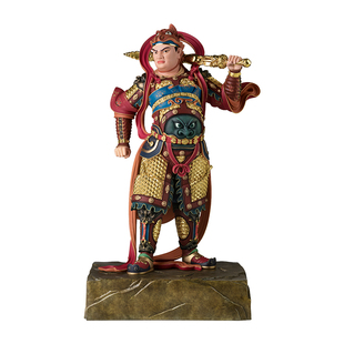 铜师傅《双林寺韦陀》客厅桌面菩萨铜摆件 家居装饰工艺品