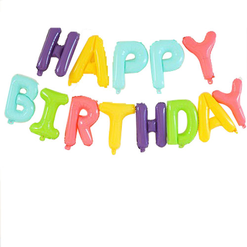 生日快乐气球套餐派对布置装饰happy birthday字母生日趴体气球