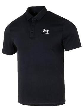 安德玛UAT恤男装新款圆领透气运动服白色宽松休闲短袖1386608-001