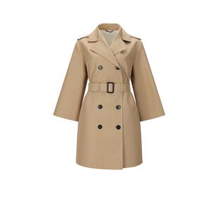 【自营】Weekend MaxMara 女士双排扣中长款风衣大衣外套 ELODIA
