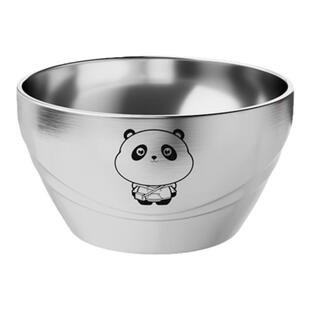 儿童不锈钢碗个人专用家用双层防烫防摔304成人大号汤面碗米饭碗