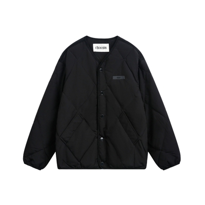二十八间轻薄菱形格羽绒服