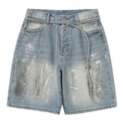 CANDYMADE春夏Candy World系列腐烂做旧做脏潮流宽松牛仔短裤