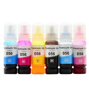 适用爱普生056墨水EPSON L18058 L8058 L8050 L18050打印机墨水6色墨仓式照片黑彩色连供墨汁补充装颜料墨水