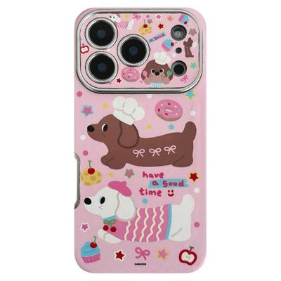 可爱甜品星星腊肠狗苹果手机壳女
